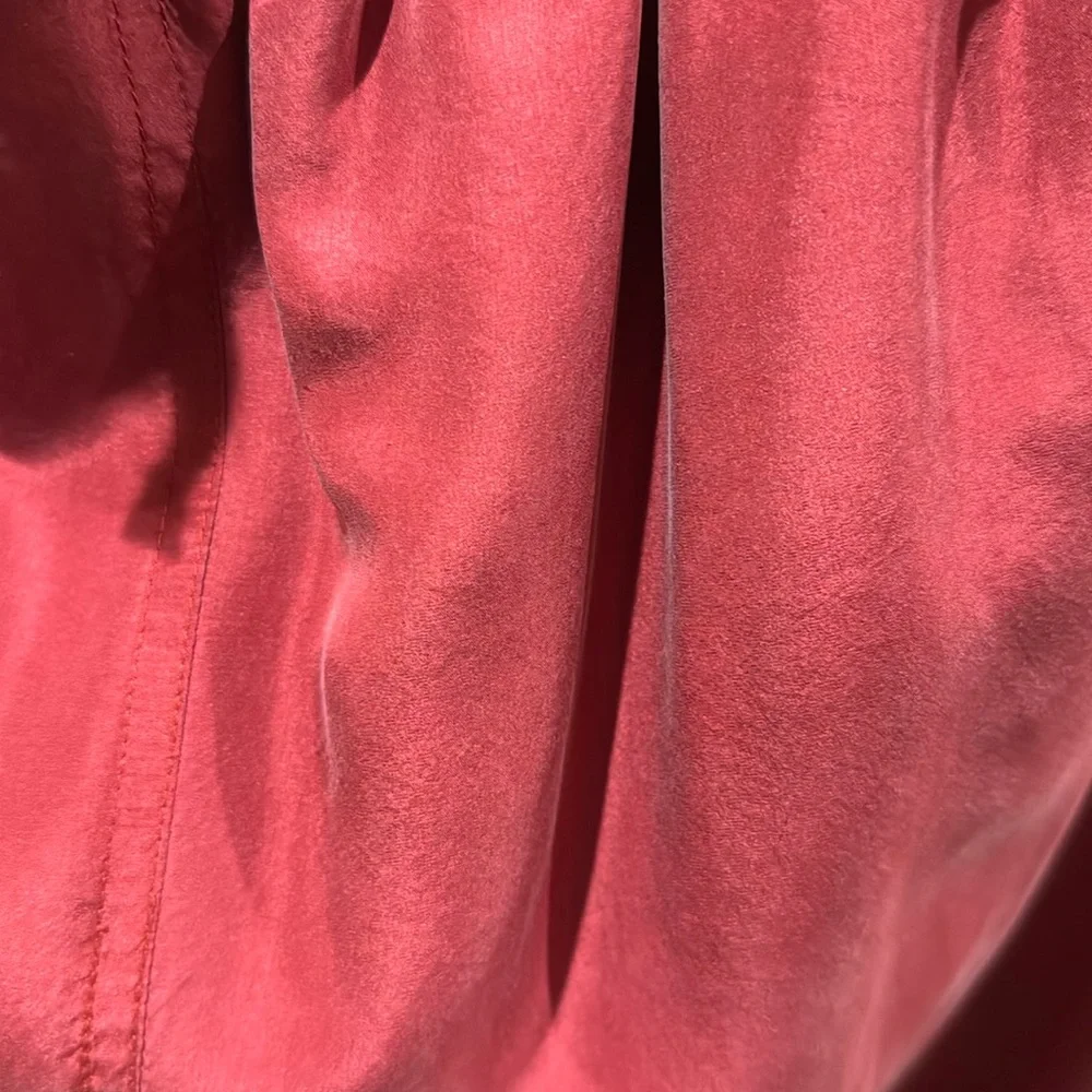 Vintage 1990s EVR Div Rousso Apparel Red Silk Pants - Picture 3 of 9